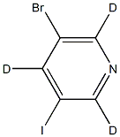 3-Iodo-5-bromopyridine-2,4,6-d3 Struktur