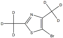 5-Bromo-2,4-(dimethyl-d6)-thiazole Struktur