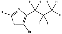 5-Bromo-4-(n-propyl)thiazole-d8 Struktur