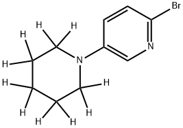 2-Bromo-5-(piperidino-d10)-pyridine 结构式