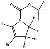 3-Bromo-(4,5-dihydropyrrolidine-2,4,4,5,5-d5)-1-carboxylic acid tert-butyl ester Structure