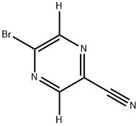 5-Cyano-2-bromopyrazine-d2 Struktur