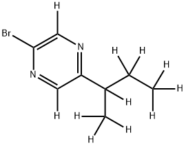 2-Bromo-5-(sec-butyl)pyrazine-d11 结构式