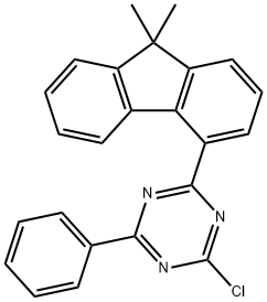 1,3,5-Triazine, 2-chloro-4-(9,9-dimethyl-9H-fluoren-4-yl)-6-phenyl- Structure