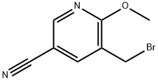 5-Bromomethyl-6-methoxy-nicotinonitrile 结构式