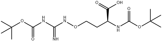 (S)-2-(BOC-氨基)-4-[(3-BOC-胍基)氧基]丁酸, 165105-47-5, 结构式