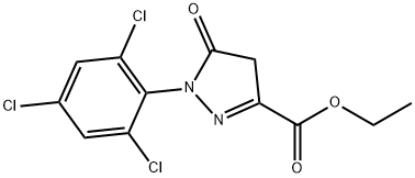 4,5-Dihydro-5-oxo-1-(2,4,6-trichlorophenyl)-1H-pyrazole-3-carboxylic acid ethyl ester 结构式