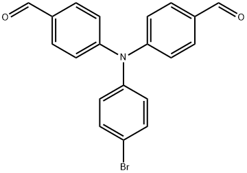 4-[(4-bromophenyl)(4-formylphenyl)amino]benzaldehyde Struktur
