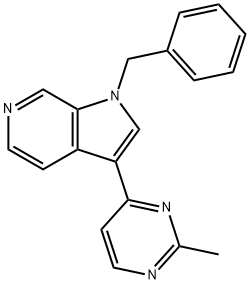 3-(2-Methyl-4-pyrimidinyl)-1-(phenylmethyl)-1H-pyrrolo[2,3-c]pyridine, 1679330-37-0, 结构式