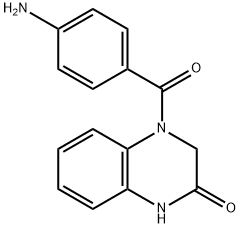 4-(4-aminobenzoyl)-1,2,3,4-tetrahydroquinoxalin-2-one Structure