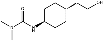 4β-(3,3-ジメチルウレイド)シクロヘキサン-1α-エタノール 化学構造式