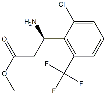 METHYL (3R)-3-AMINO-3-[2-CHLORO-6-(TRIFLUOROMETHYL)PHENYL]PROPANOATE Structure