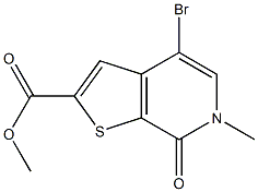 methyl 4-bromo-6-methyl-7-oxo-6,7-dihydrothieno[2,3-c]pyridine-2-carboxylate 结构式