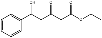 5-ヒドロキシ-3-オキソ-5-フェニルペンタン酸エチル 化学構造式