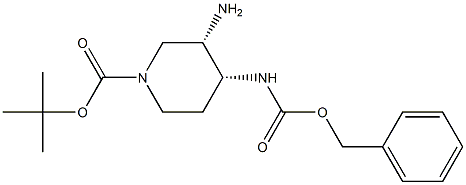 tert-butyl (3S,4R)-3-amino-4-(((benzyloxy)carbonyl)amino)piperidine-1-carboxylate Structure