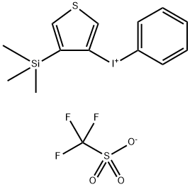 フェニル[4-(トリメチルシリル)チオフェン-3-イル]ヨードニウムトリフルオロメタンスルホナート 化学構造式