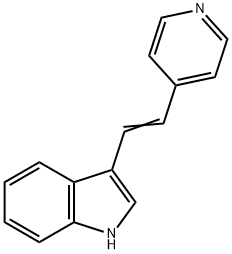 3-[2-(4-ピリジル)エテニル]-1H-インドール 化学構造式