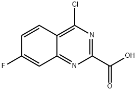 4-chloro-7-fluoroquinazoline-2-carboxylic acid Struktur