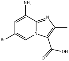 8-amino-6-bromo-2-methylimidazo[1,2-a]pyridine-3-carboxylic acid Struktur