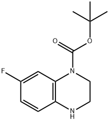 tert-butyl 7-fluoro-1,2,3,4-tetrahydroquinoxaline-1-carboxylate Structure