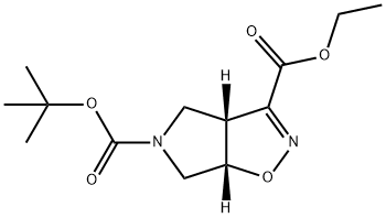 Cis-5-Tert-Butyl3-Ethyl6,6A-Dihydro-3Ah-Pyrrolo[3,4-D]Isoxazole-3,5(4H)-Dicarboxylate* Structure