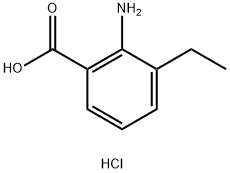 2-氨基-3-乙基苯甲酸盐酸,1803586-54-0,结构式