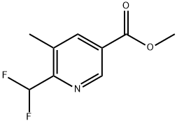 6-Difluoromethyl-5-methyl-nicotinic acid methyl ester 结构式