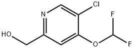(5-氯-4-(二氟甲氧基)吡啶-2-基)甲醇, 1805028-11-8, 结构式