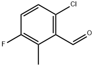 6-chloro-3-fluoro-2-methylbenzaldehyde 化学構造式