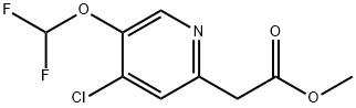 Methyl 2-(4-chloro-5-(difluoromethoxy)pyridin-2-yl)acetate 结构式