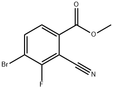 4-溴-2-氰基-3-氟苯甲酸甲酯, 1806848-65-6, 结构式