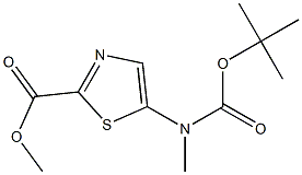 2-Thiazolecarboxylic acid, 5-[[(1,1-dimethylethoxy)carbonyl]methylamino]-, methyl ester, 1810070-23-5, 结构式
