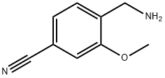 4-(氨基甲基)-3-甲氧基苯甲腈, 182159-14-4, 结构式