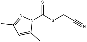 Cyanomethyl (3,5-Dimethyl-1H-pyrazole)-carbodithioate Structure