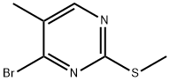 4-Bromo-5-methyl-2-(methylthio)pyrimidine 化学構造式