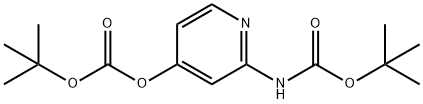4-(TERT-ブチルトキシカルボニルオキシ)ピリジン-2-イルカルバミン酸TERT-ブチル 化学構造式