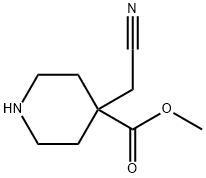 methyl 4-(cyanomethyl)piperidine-4-carboxylate Structure