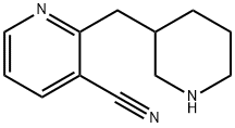 3-Pyridinecarbonitrile, 2-(3-piperidinylmethyl)- Structure