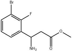 METHYL 3-AMINO-3-(3-BROMO-2-FLUOROPHENYL)PROPANOATE Struktur