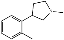 1-METHYL-3-(2-METHYLPHENYL)PYRROLIDINE 结构式