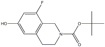 8-氟-6-羟基-1,2,3,4-四氢异喹啉-2-羧酸叔丁酯,1868105-63-8,结构式
