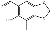 1,3-Benzodioxole-5-carboxaldehyde, 6-hydroxy-7-methyl- Structure