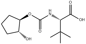 (S)-2-(((((1R,2R)-2-hydroxycyclopentyl)oxy)carbonyl)amino)-3,3-dimethylbutanoate diisopropylamine salt Struktur