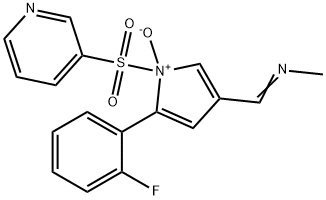 (Z)-N-((5-(2-fluorophenyl)-1-(pyridin-3-ylsulfonyl)-1H-pyrrol-3-yl)methylene)methanamine oxide Struktur