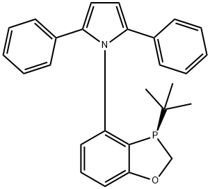 [1-[(3R)-3-叔丁基-2,3-二氢-1,3-苯并氧磷杂环戊二烯-4-基]-2,5-二苯基-1H-吡咯], 1884457-40-2, 结构式