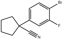 1-(3-氟-4-溴苯基)环戊烷甲腈 结构式