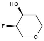 (3R,4S)-3-fluorooxan-4-ol Structure