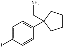 1-(4-碘苯基)环戊烷甲胺 结构式