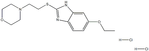6-ethoxy-2-{[2-(morpholin-4-yl)ethyl]sulfanyl}-1H-1,3-benzodiazole dihydrochloride 结构式