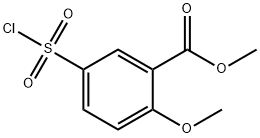 methyl 5-(chlorosulfonyl)-2-methoxybenzoate Struktur